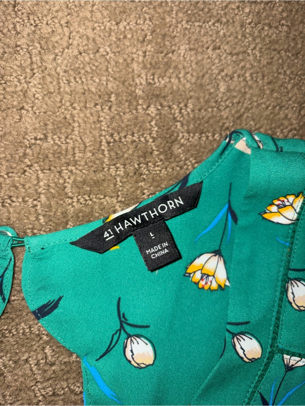 41 Hawthorn Teal Floral Sleeveless Dress - Picture 5 of 5